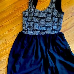 Silver Black tank dress